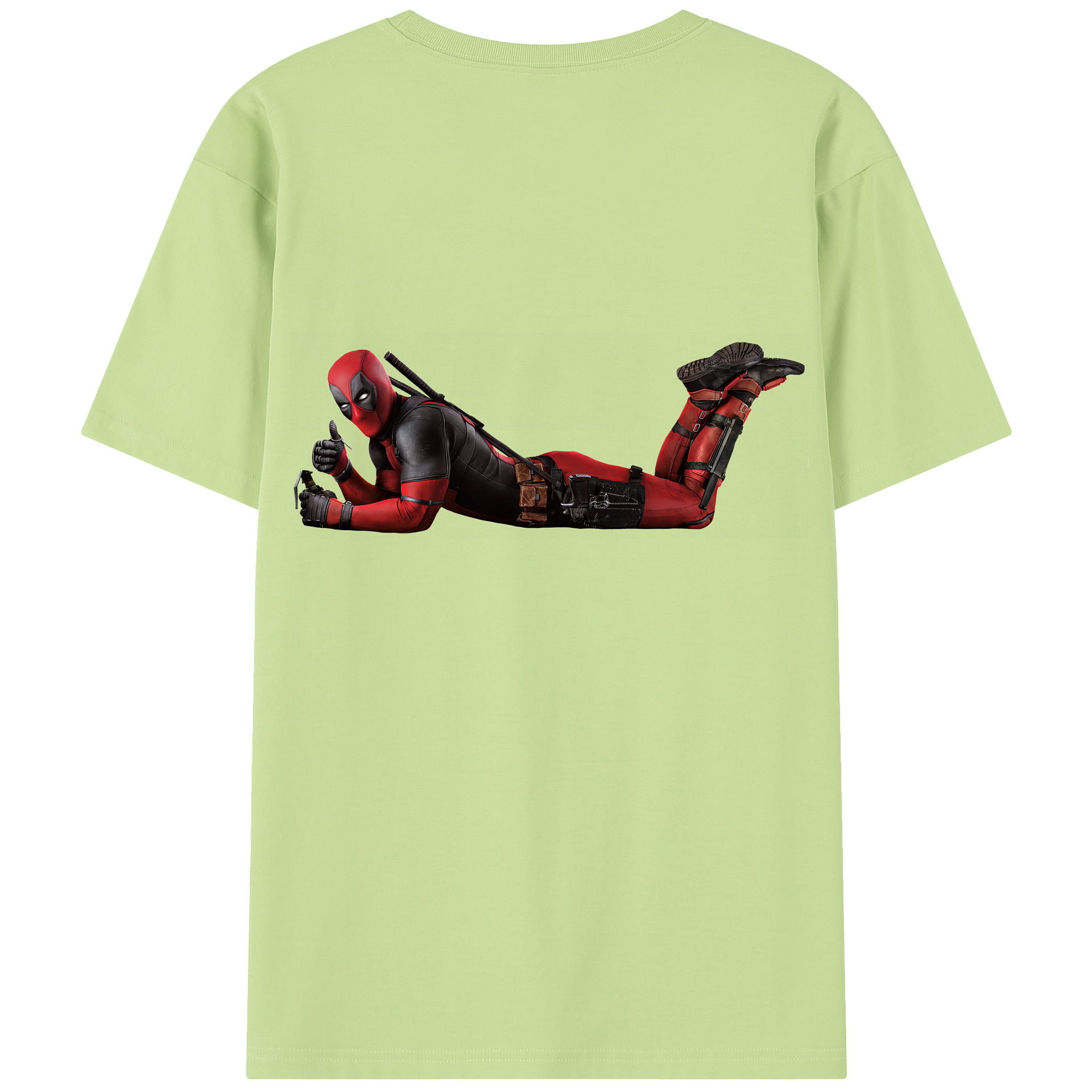 （画像用） Deadpool デッドプール 綿100％半袖Tシャツ（背面プリント）